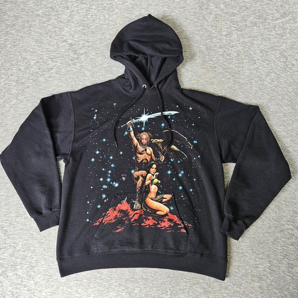 Trippie Redd Hoodie Mens Large Black 1400 Sword and Stone Official Streetwear